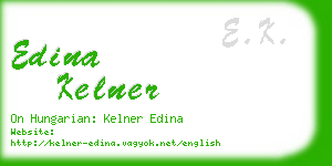 edina kelner business card